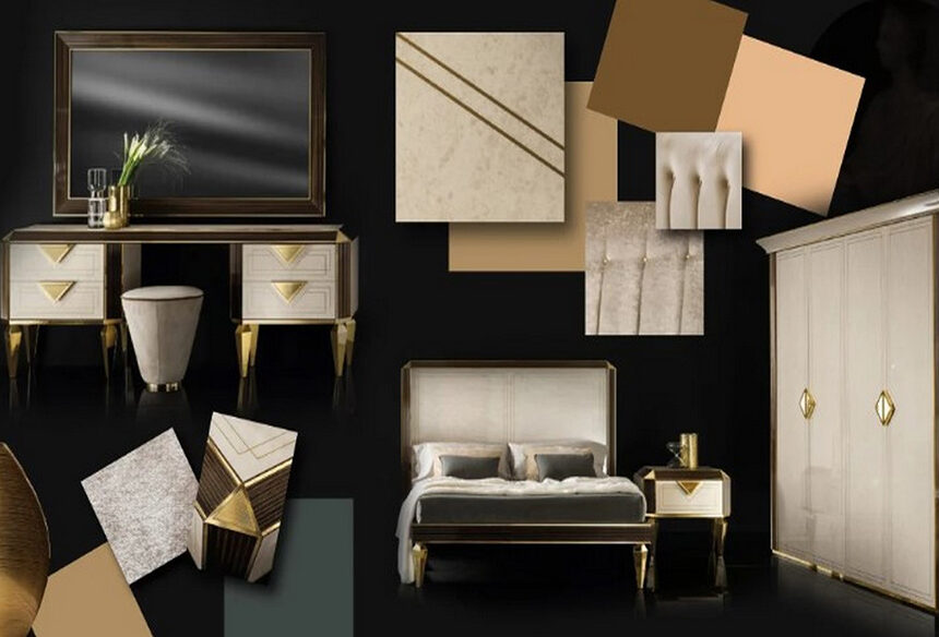 Contemporary Bedroom Moodboards: The Diamante Collection